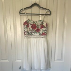 Beautiful white  floral embroidered Dress